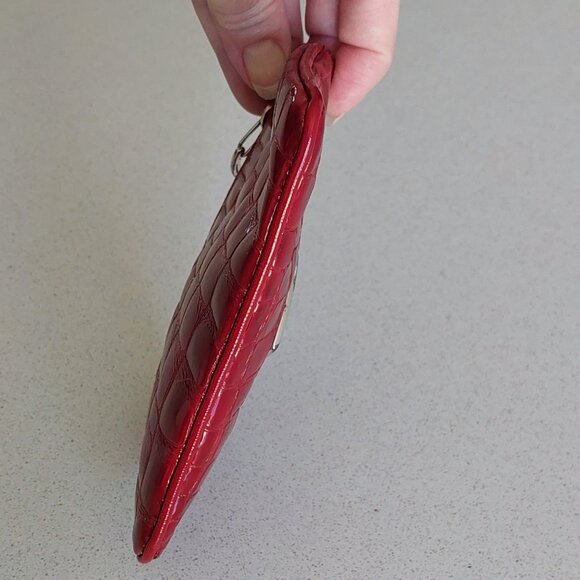 Brighton Red Patent Leather Small Zip Coin Purse - Picture 13 of 16